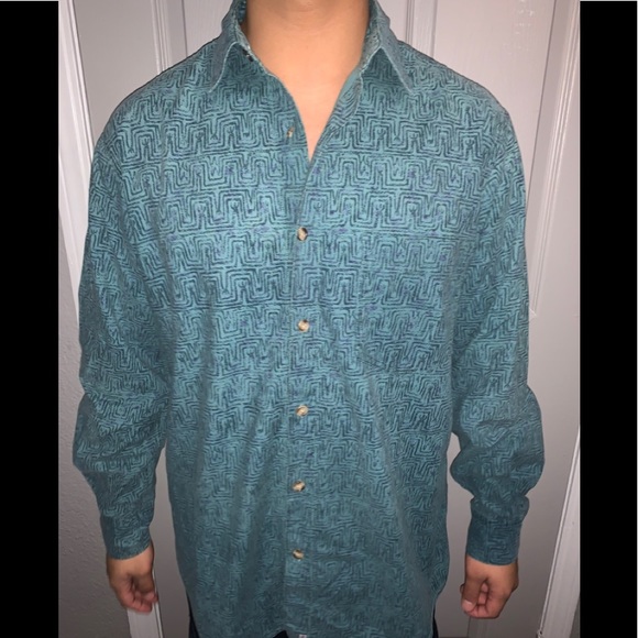 Long sleeve pattern button up - Picture 1 of 5